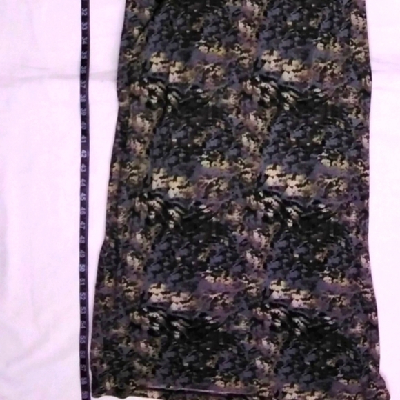 00s vintage fine gage jersey animal camo printed maxi gown with cutouts - Picture 12 of 14